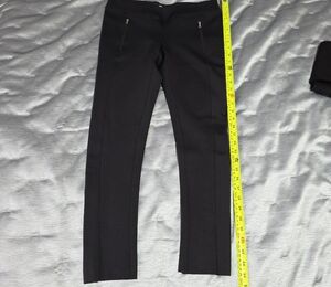 J Brand Midnight Black Pants with Zipper Accent